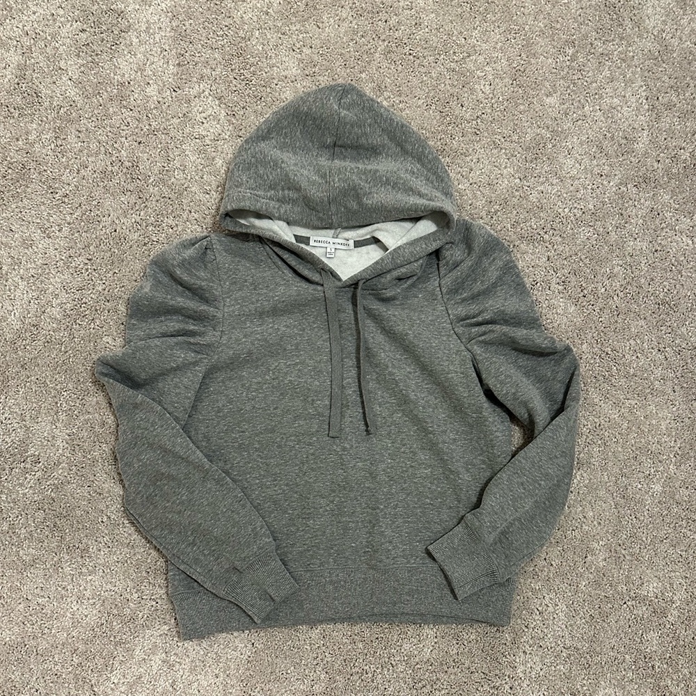 Rebecca Minkoff Puff Sleeve Gray Hoodie
